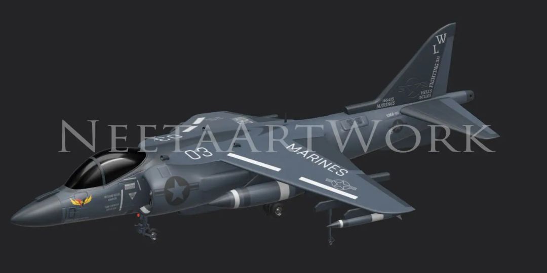 3D Aircraft Hard Surface Modeling With PBR Texturing
