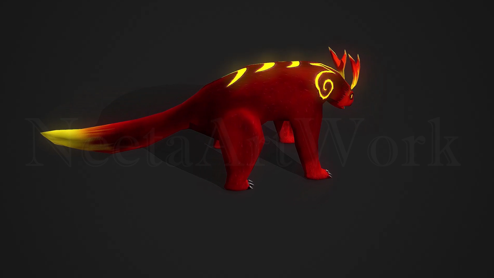 Hand-Painted Stylized Animal Artwork