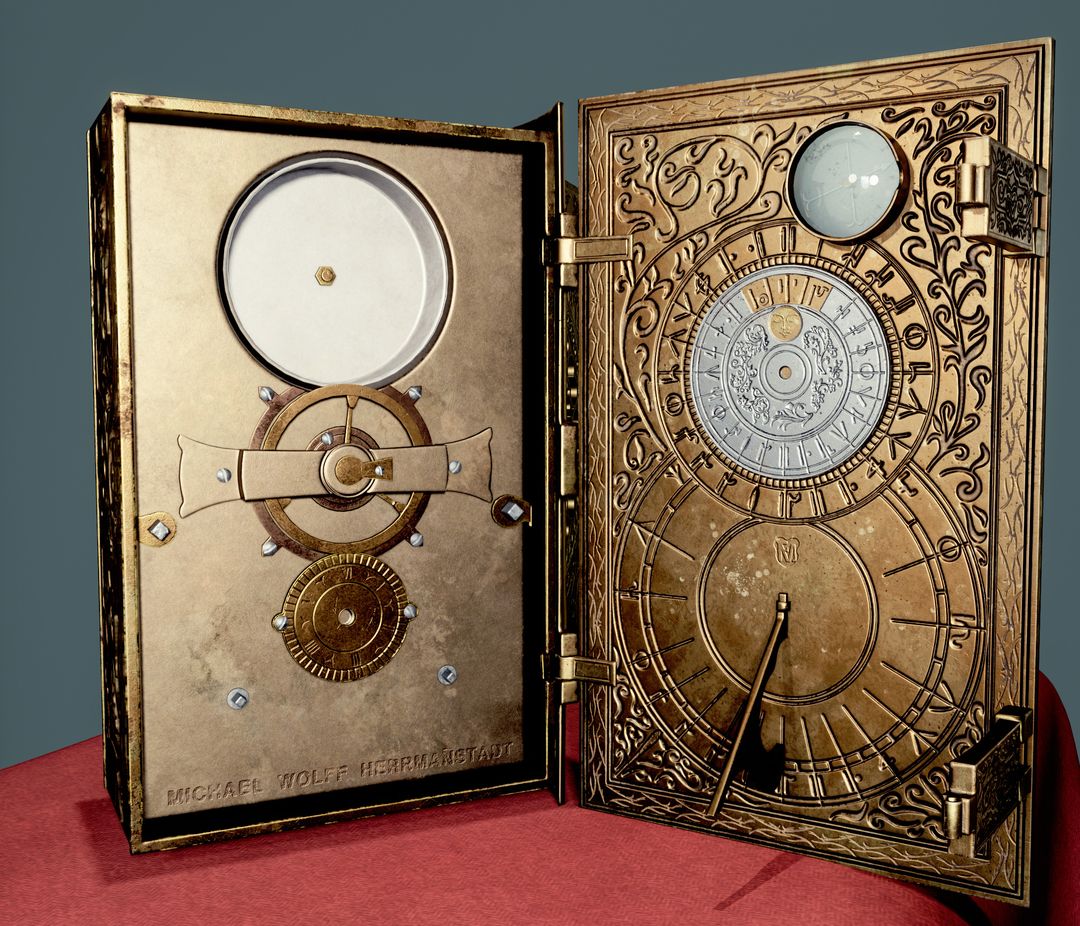 Travel Clock-book - realtime prop by cristian r.