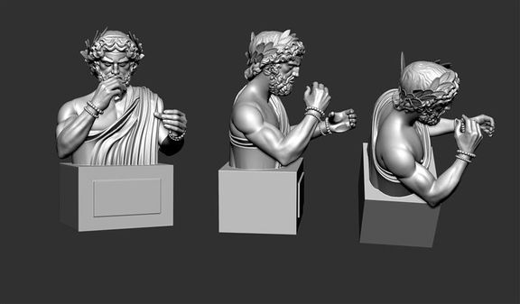 3D Modeling and Design of a Greek Deity Sculpture