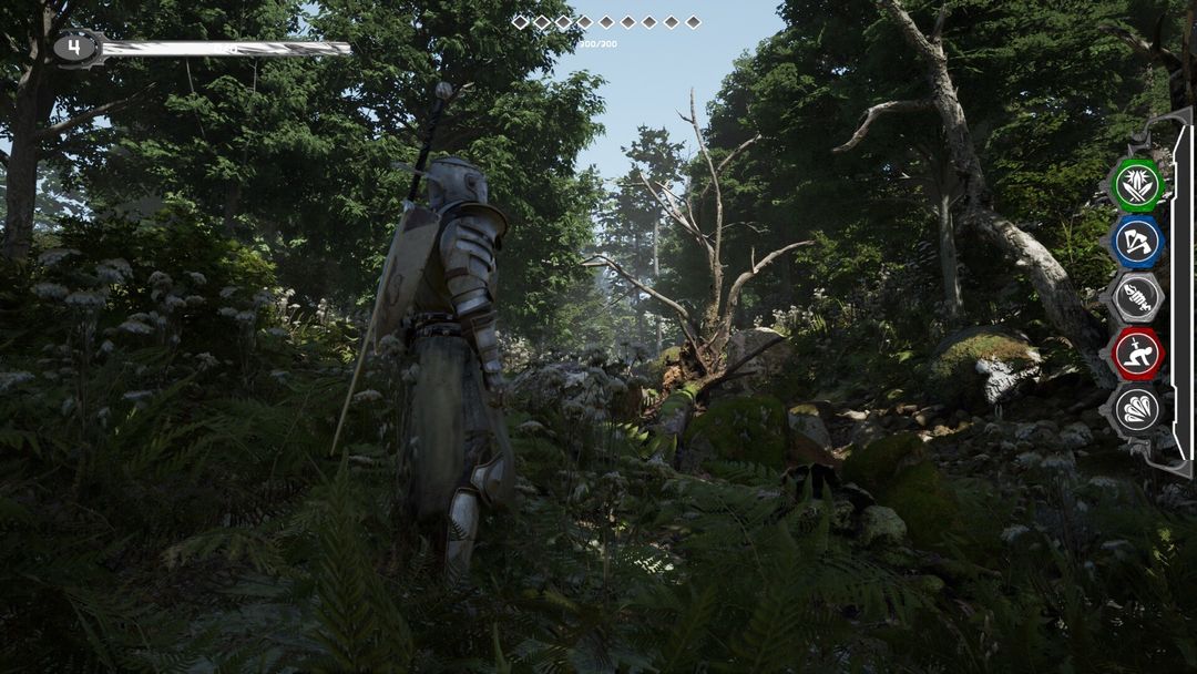 Knight in the woods