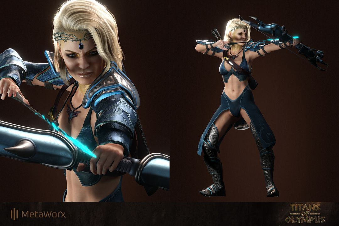 Female Characters of Titans of Olympus by MetaWorx LLC