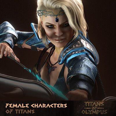 Female Characters of Titans of Olympus by MetaWorx LLC