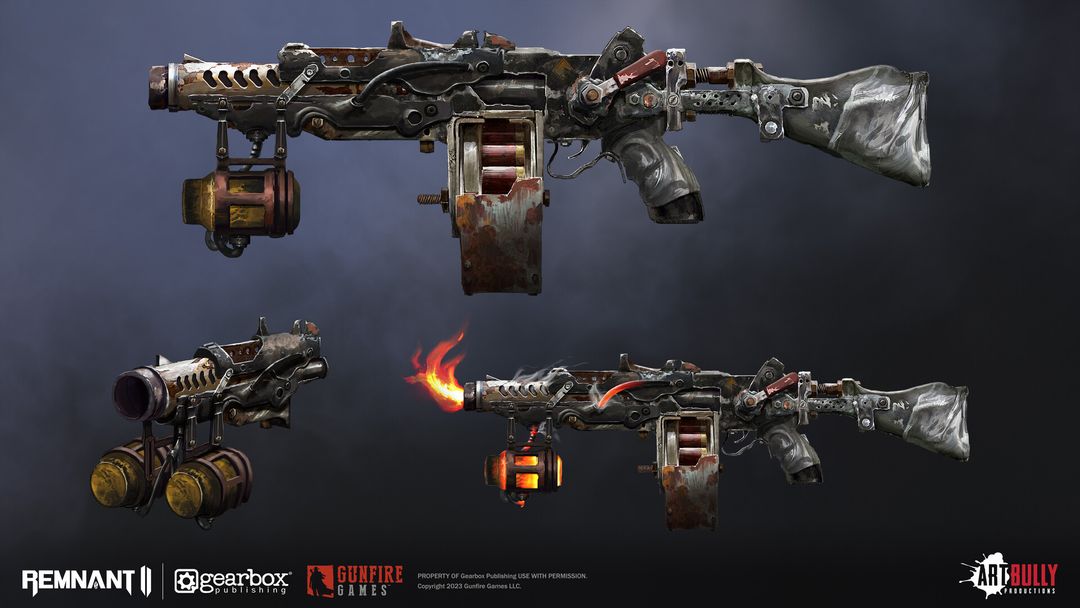 Remnant 2 - Bulldog gun | 2D Weapon Concept Art