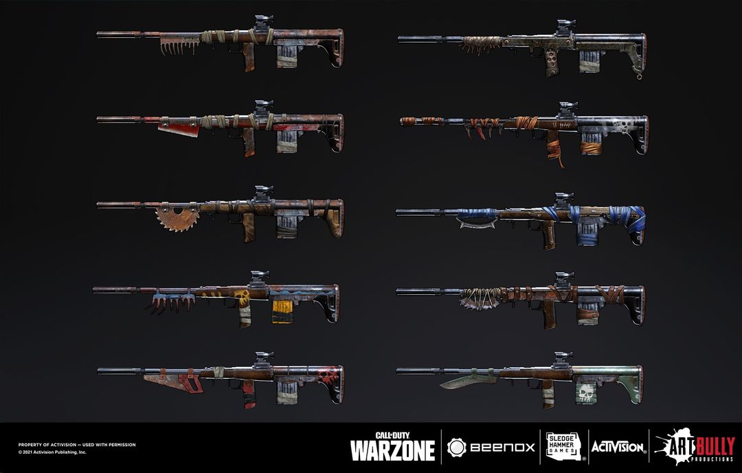 Call of Duty Warzone - Gun Skins | 2D Weapon Concept Art