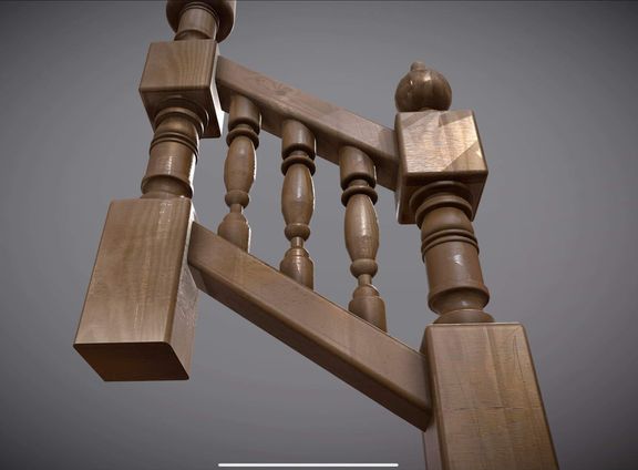 Bannister (texture paint) study PROP