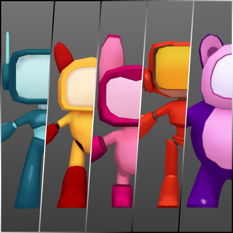 Low-poly Robot Characters by Claudia M.