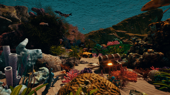 Underwater Treasure Scene – Calming Stylized Environment