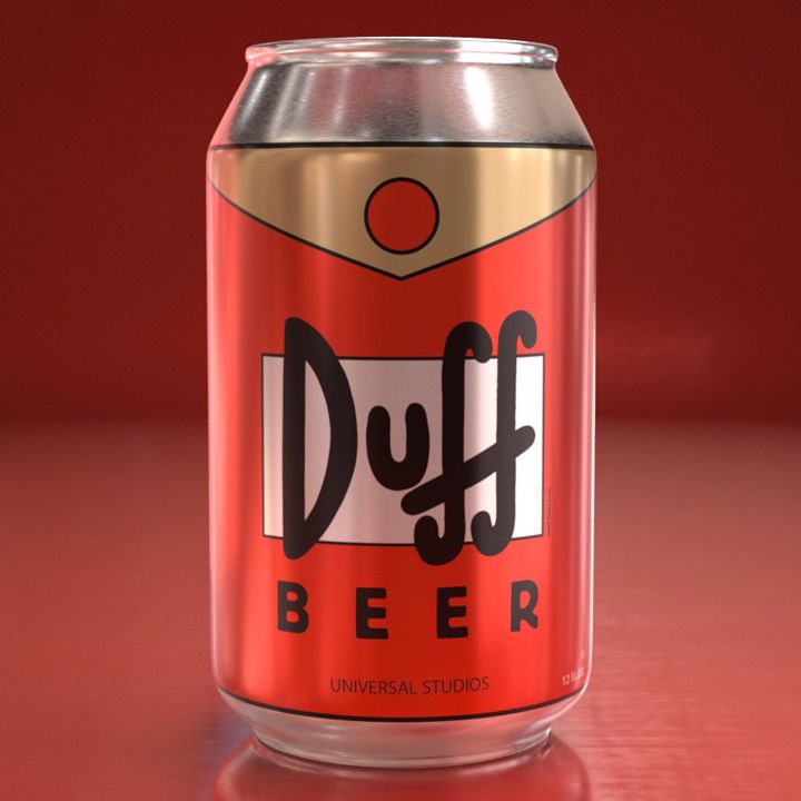 Duff Beer Can Render (from The Simpsons)