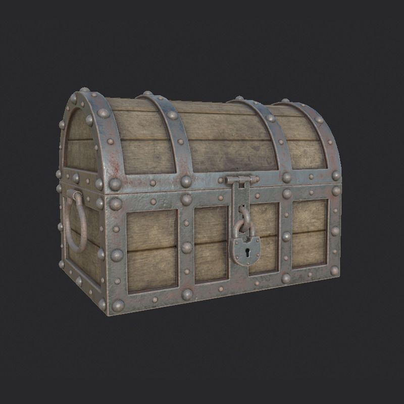 PBR Low Poly Treasure Chest