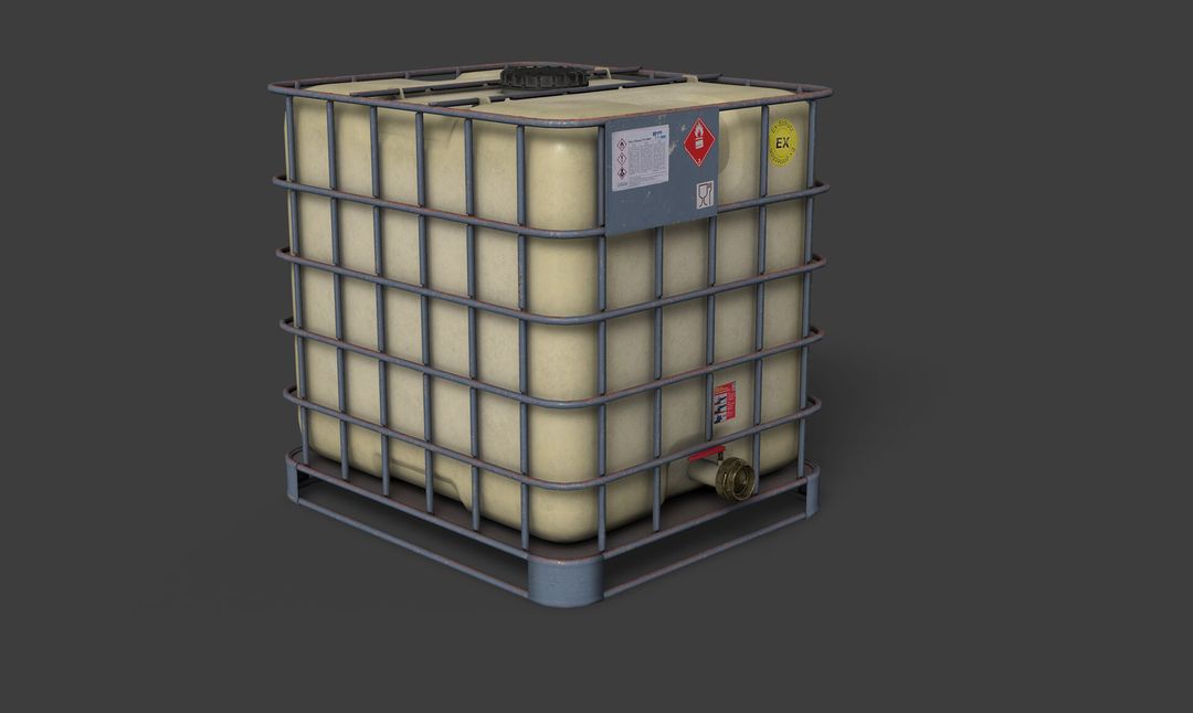 3D model, plastic container for liquid