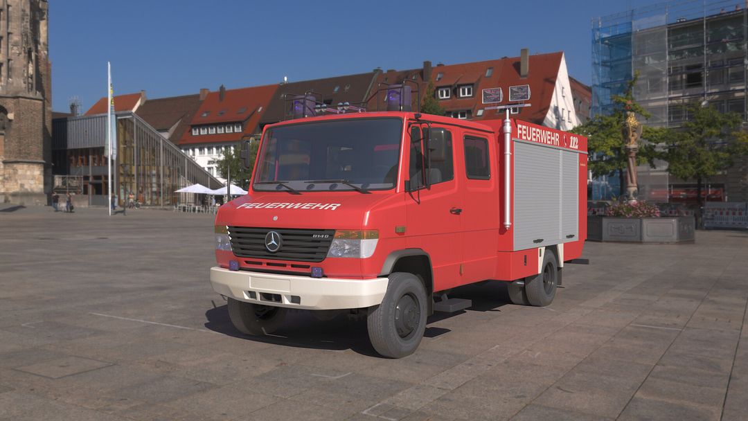 my 3d model fire truck Mercedes Vario