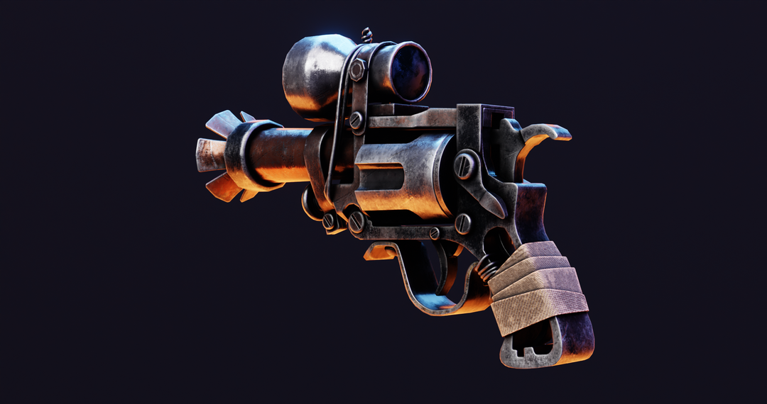 Steampunk Stylized Revolver