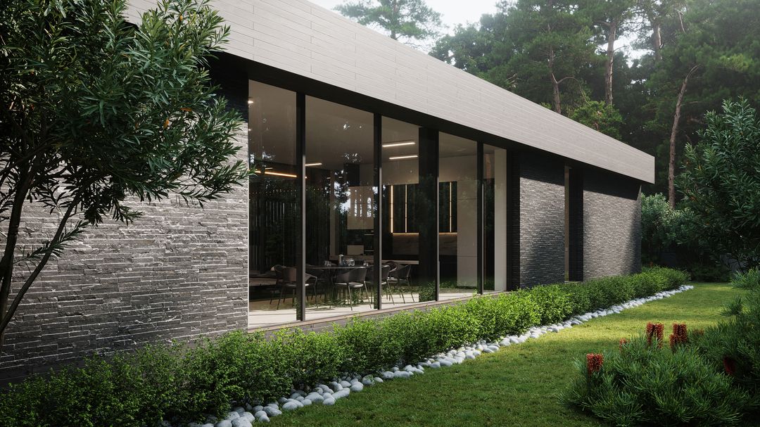 Modern Villa in the Pine Forest — 3D Architectural Visualization