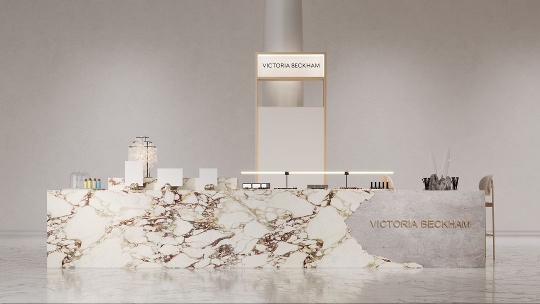 Victoria Beckham Beauty for Selfridges, London (@workbyholiday as the source of creative and design direction)