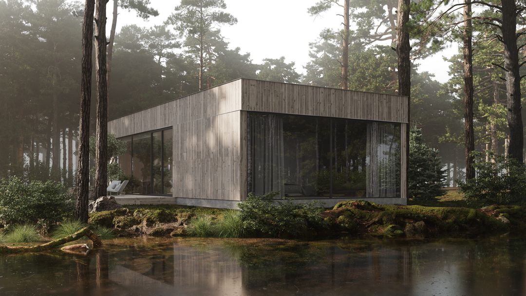 FOREST HOUSE | Exterior Rendering | Interior Rendering by Maverick Frame