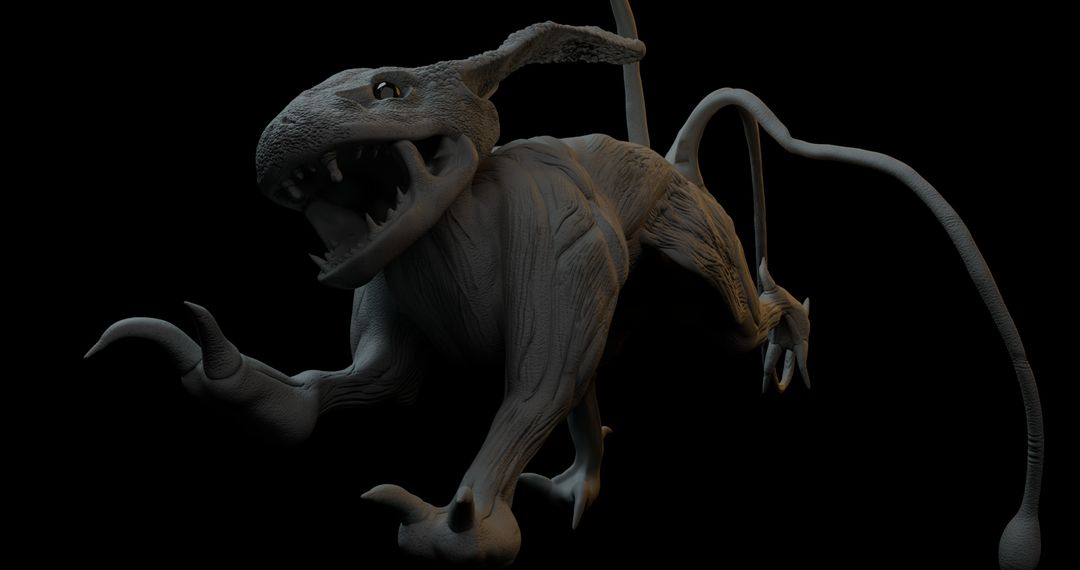 Creature sculpting Practice by Nathan D.