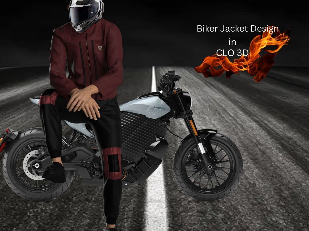 Biker Jacket Design in CLO 3D