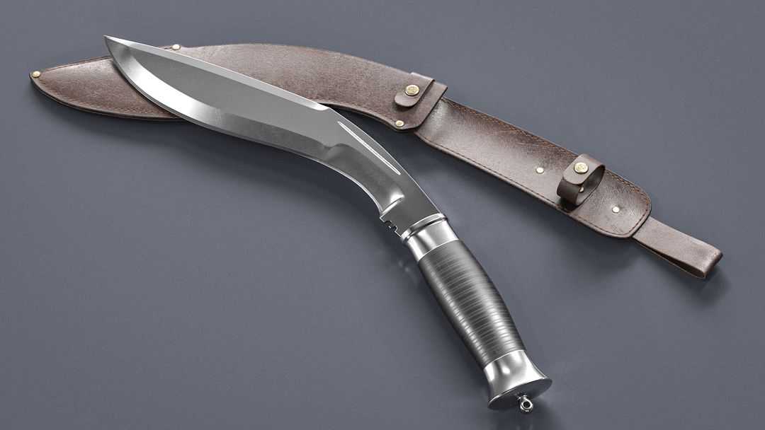 Kukri With Scabbard — Product / Subdivision Model