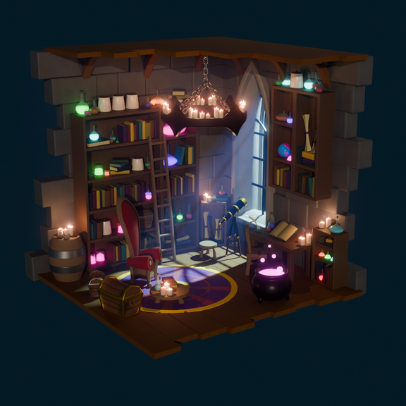 Isometric Wizard Room