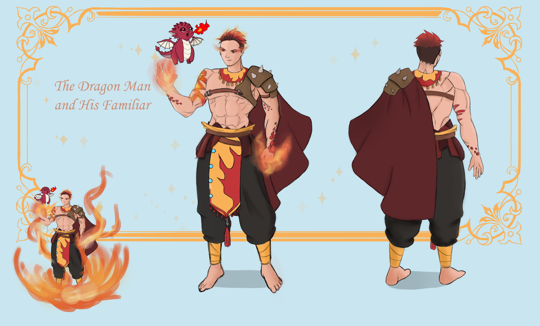 Fire Man and his familiar