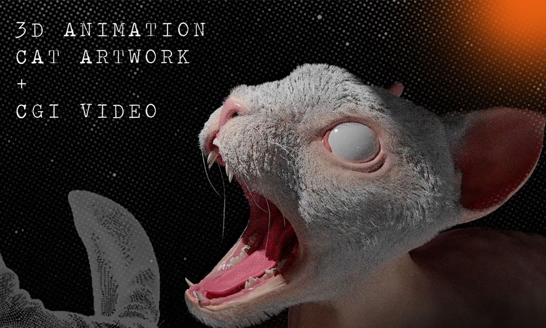 3D animation CAT character , CGI video and short MOVIE