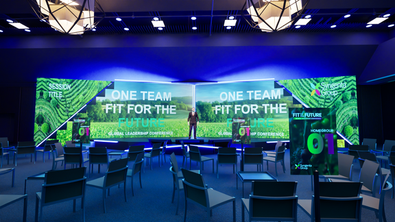 3D Visualization of a corporate event stage