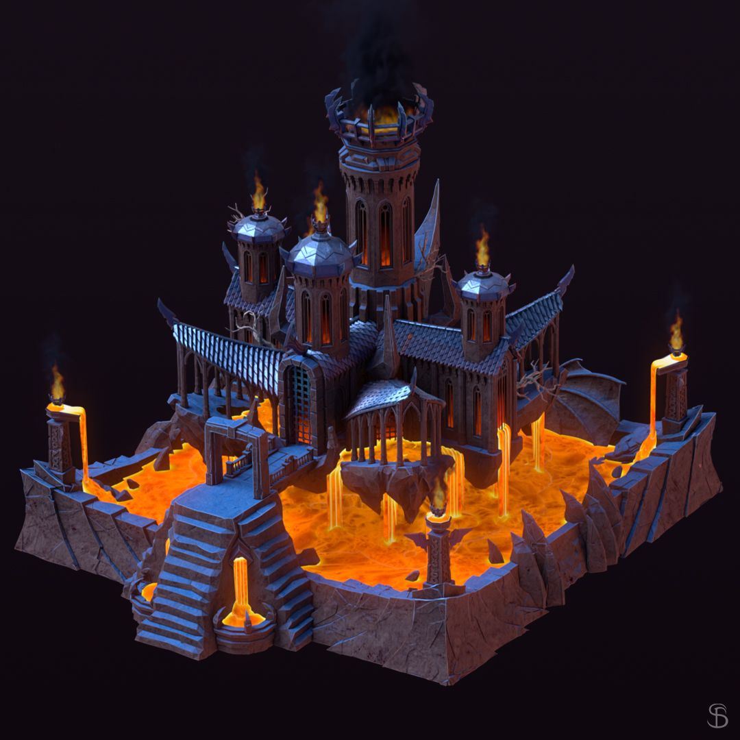 Fire - Fantasy Castles 3D Icons