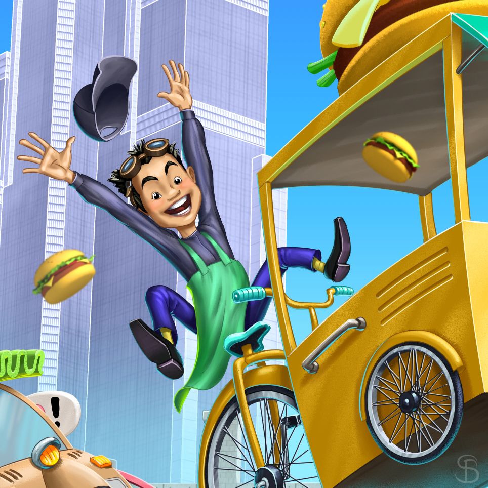 "Business Heroes: Street Grub" - Cartoon Game Art
