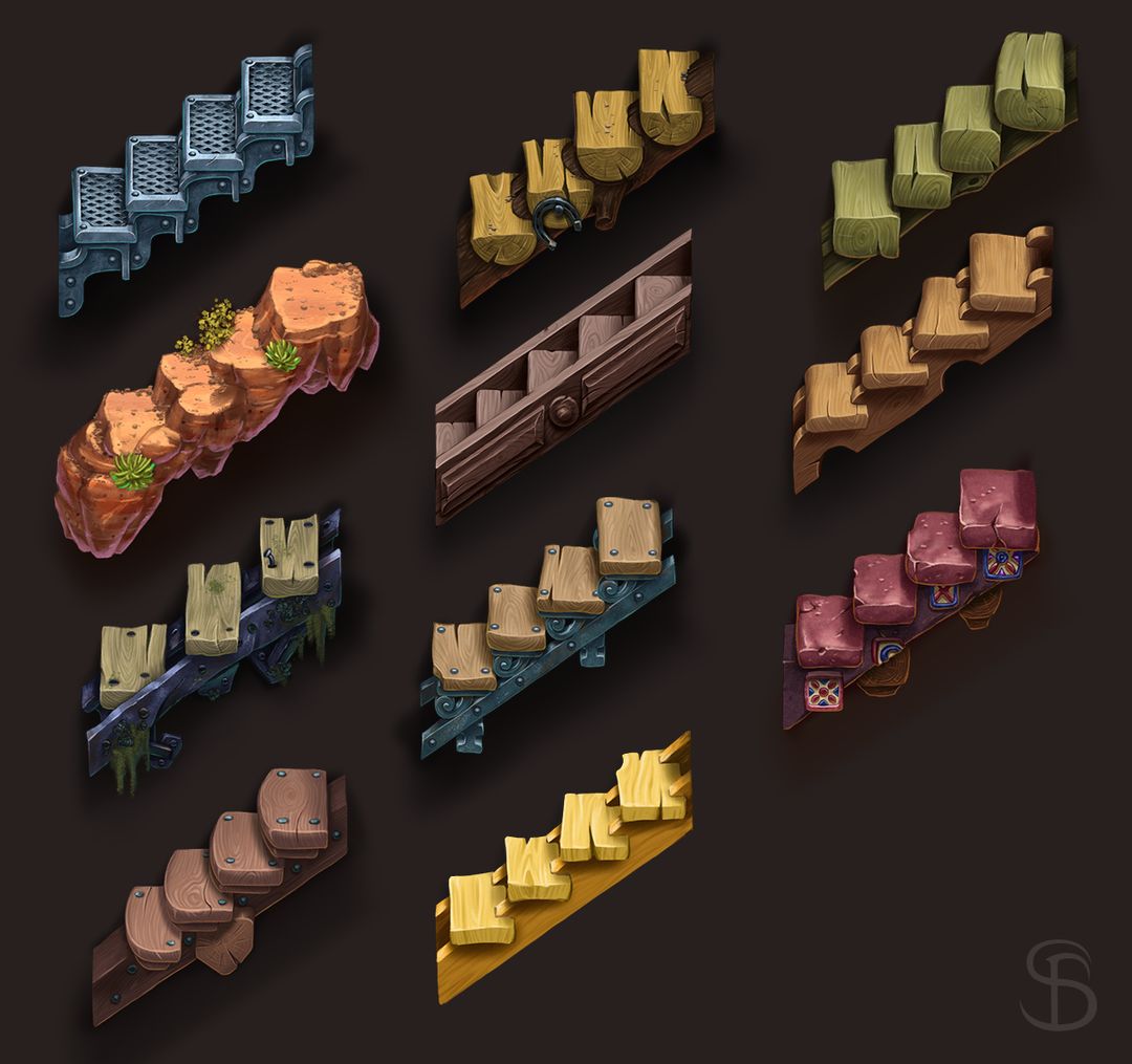 2D Props for Cartoon Western Style Game Art