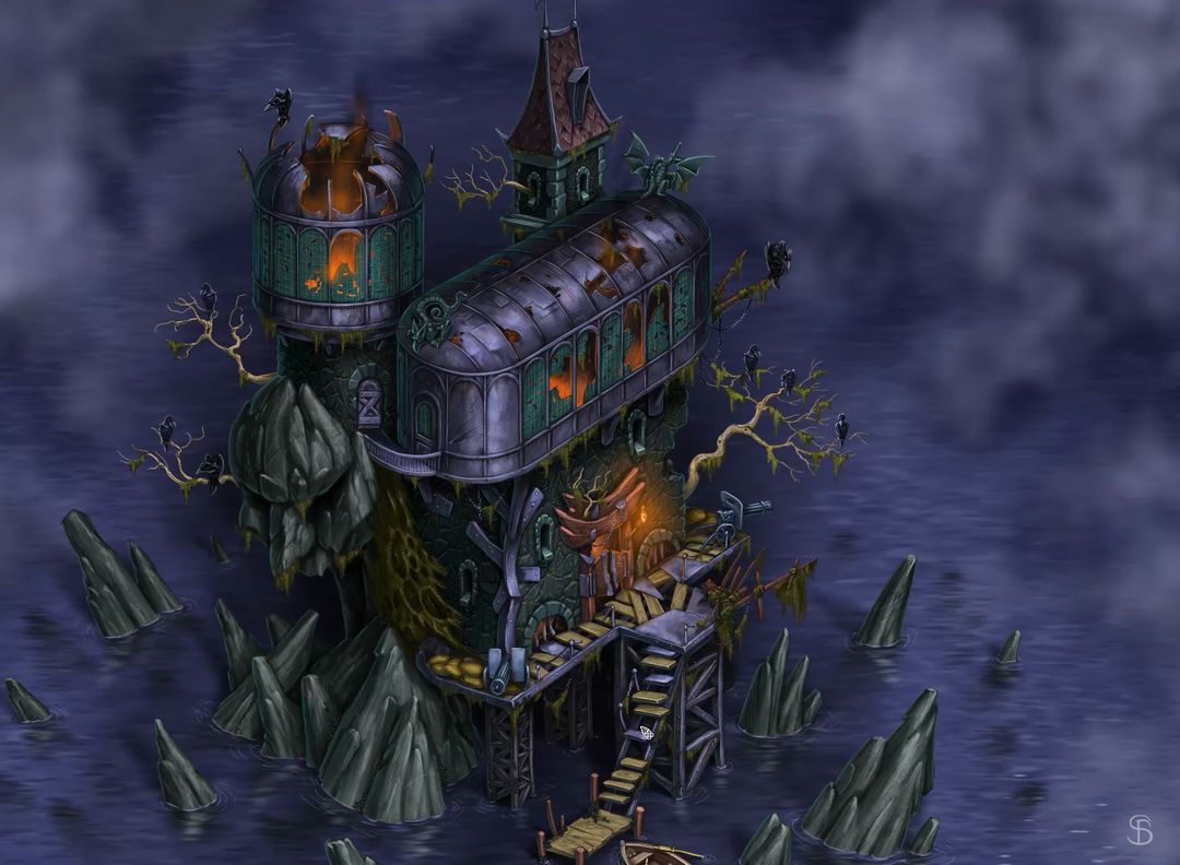 Cartoon Western Mobile Game - Map and Buildings