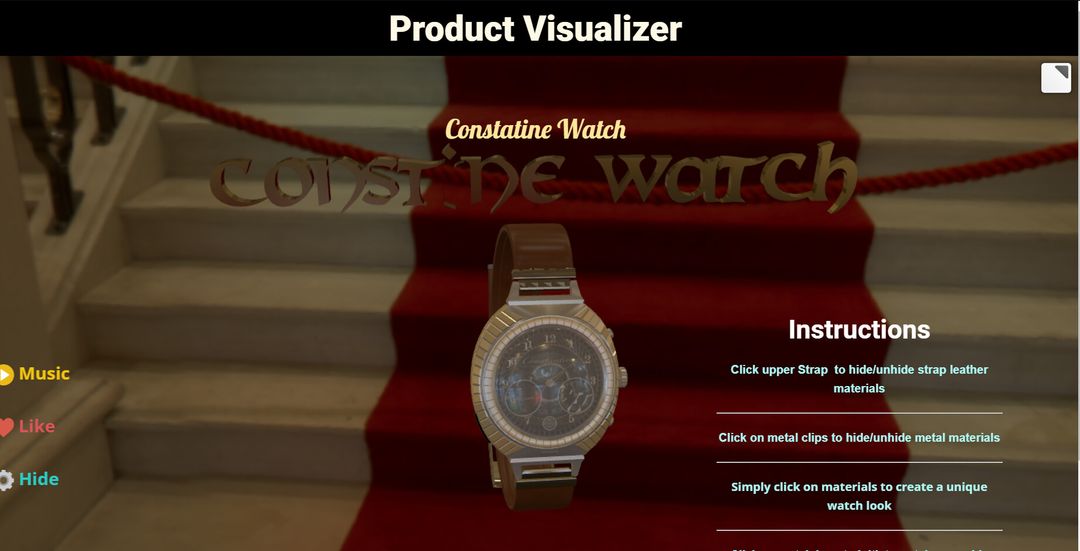 3D WebXR product configurator