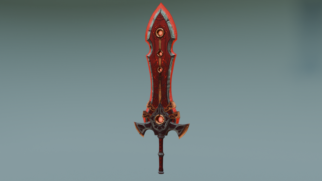 Hand Painted Low-Poly Fantasy Sword