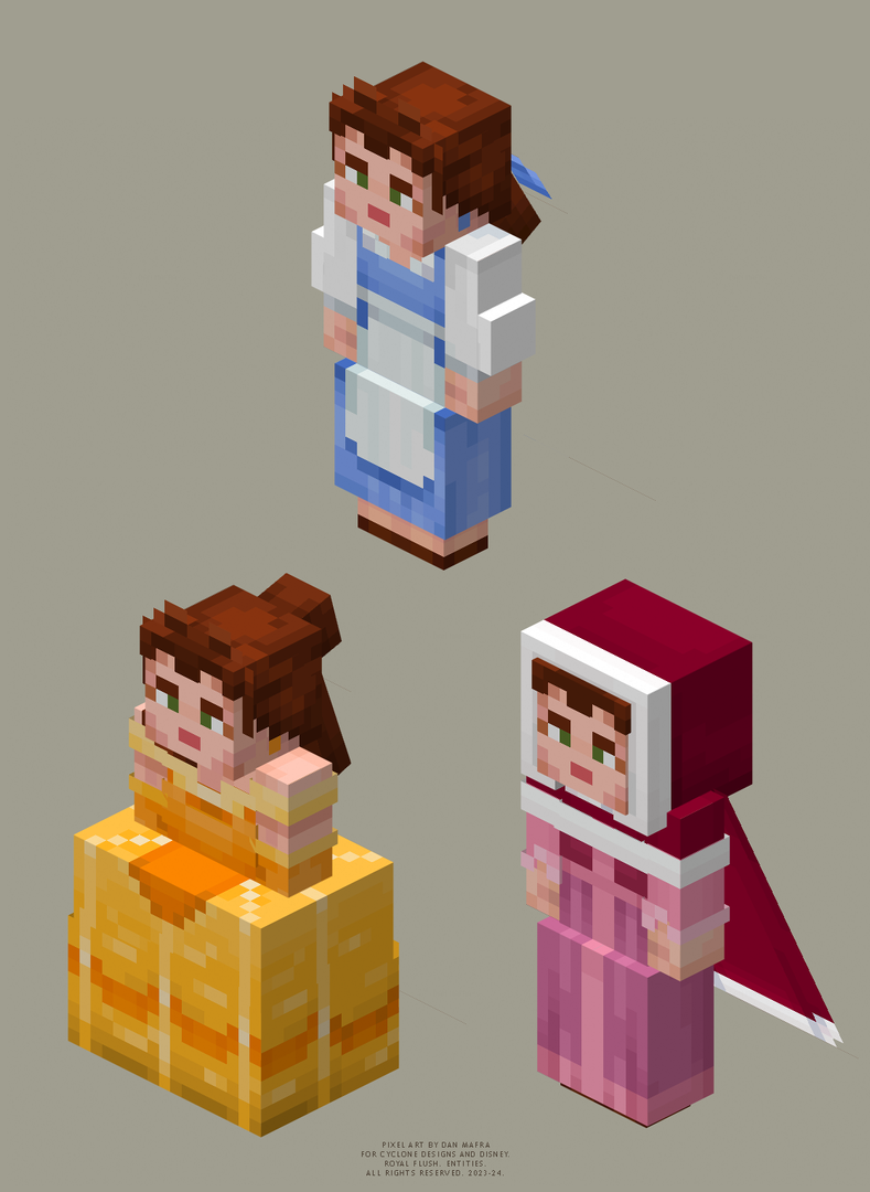 Low-Poly Minecraft Characteres