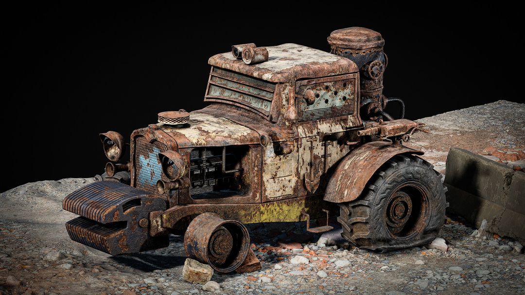 Abandoned Old Fighter Tractor