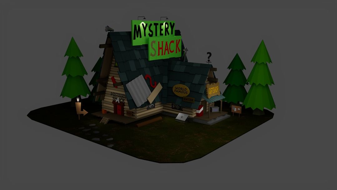 Mystery Shack — Stylized 3D Concept