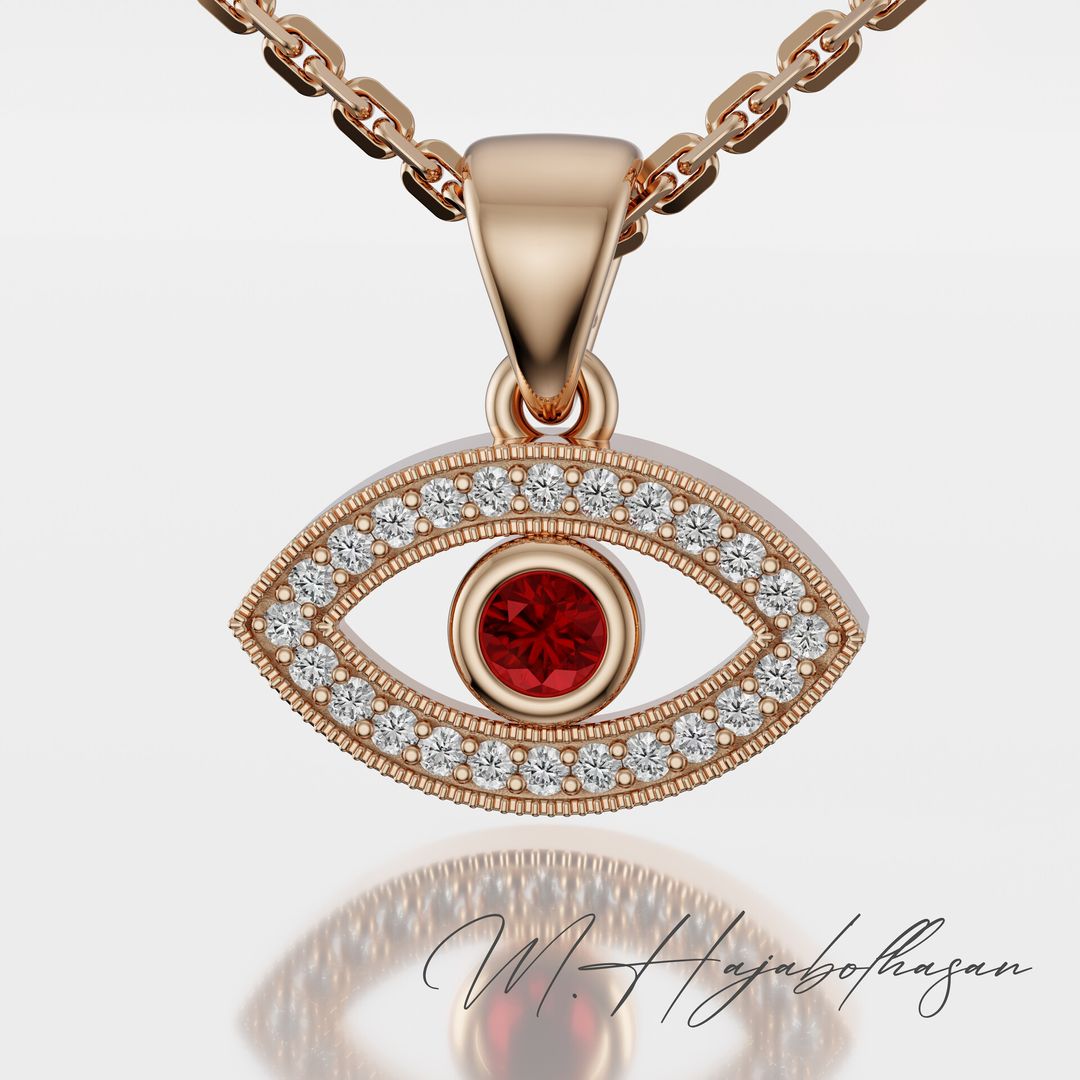 Eye of Protection Pendant - 3D Printable Jewelry Model (Free)