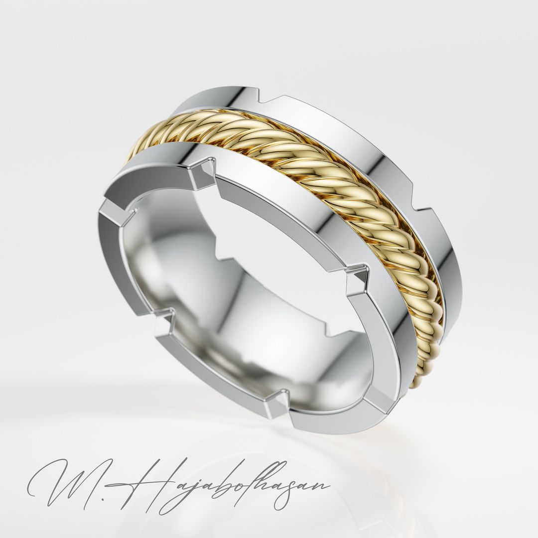 DualTone Rotating Wedding Band