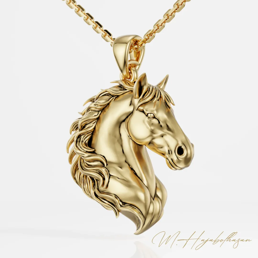 Majestic Horse Head Pendant