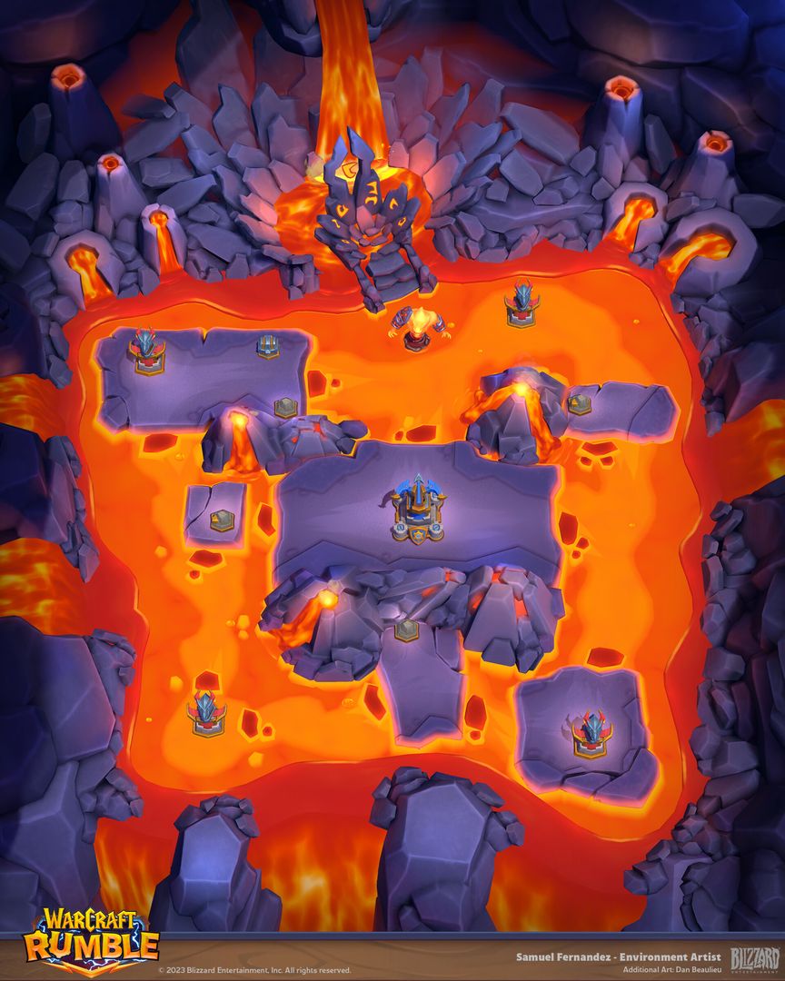 Warcraft Rumble - Moltencore environments