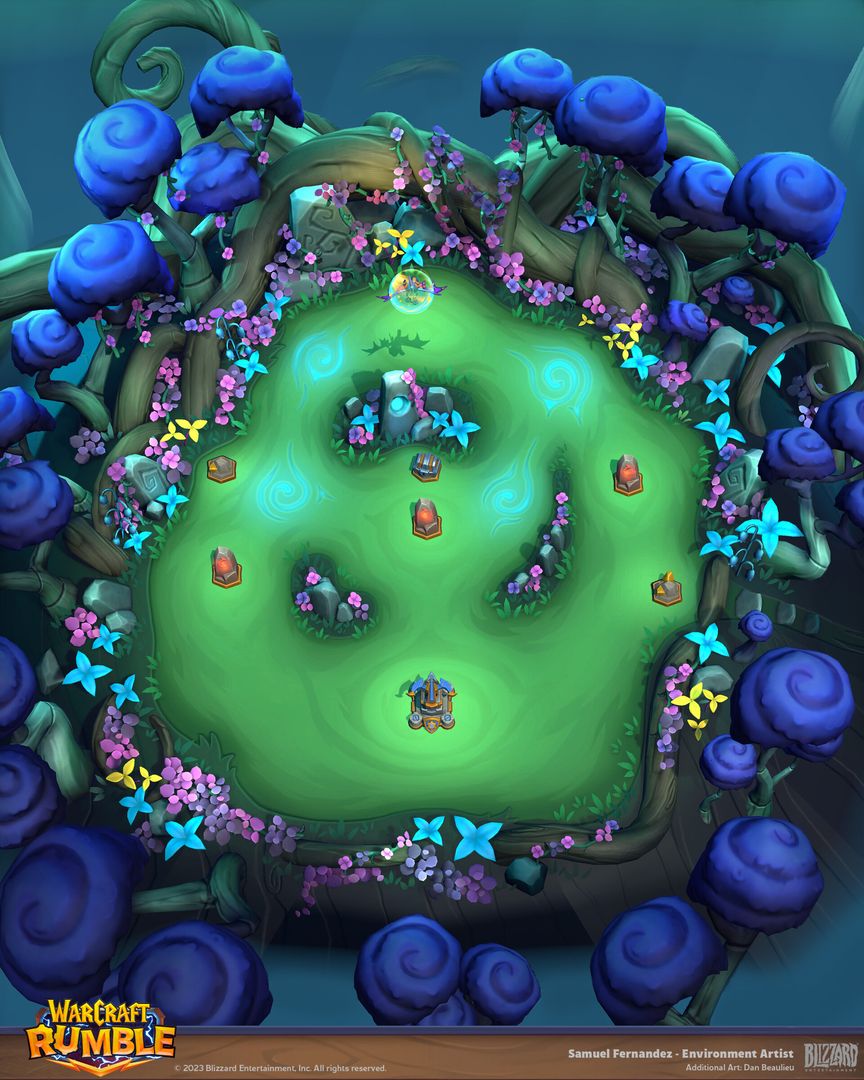 Warcraft Rumble - Moonglade environments