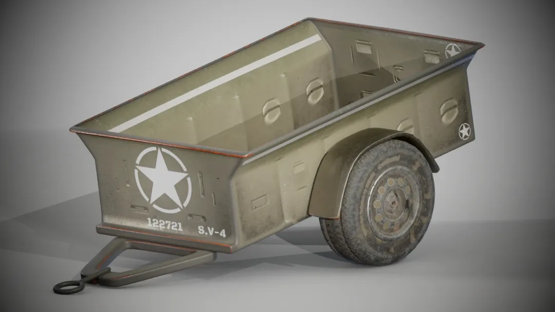 Military Cargo Trailer – 3D Asset