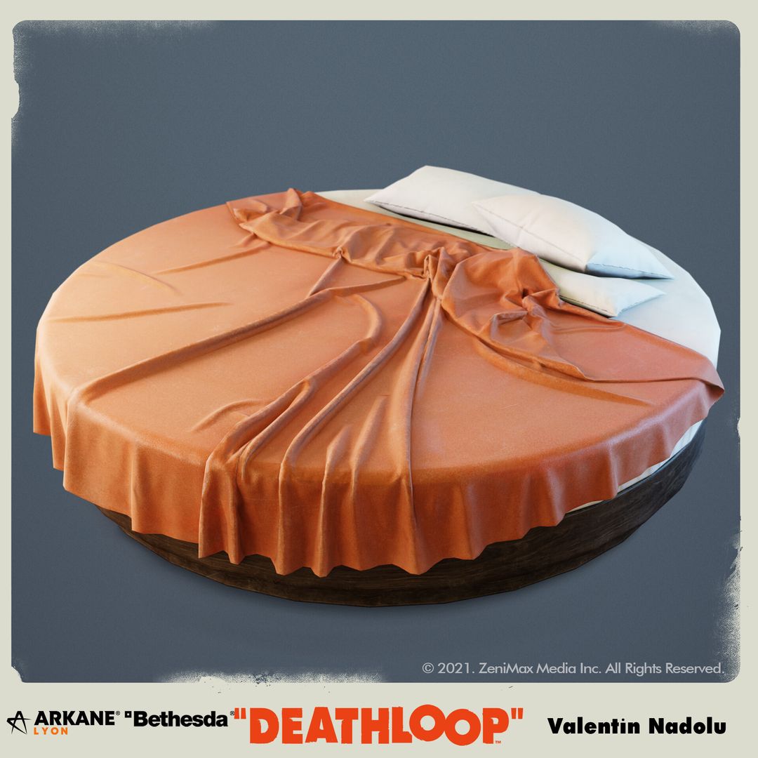 Round Bed: Deathloop Prop
