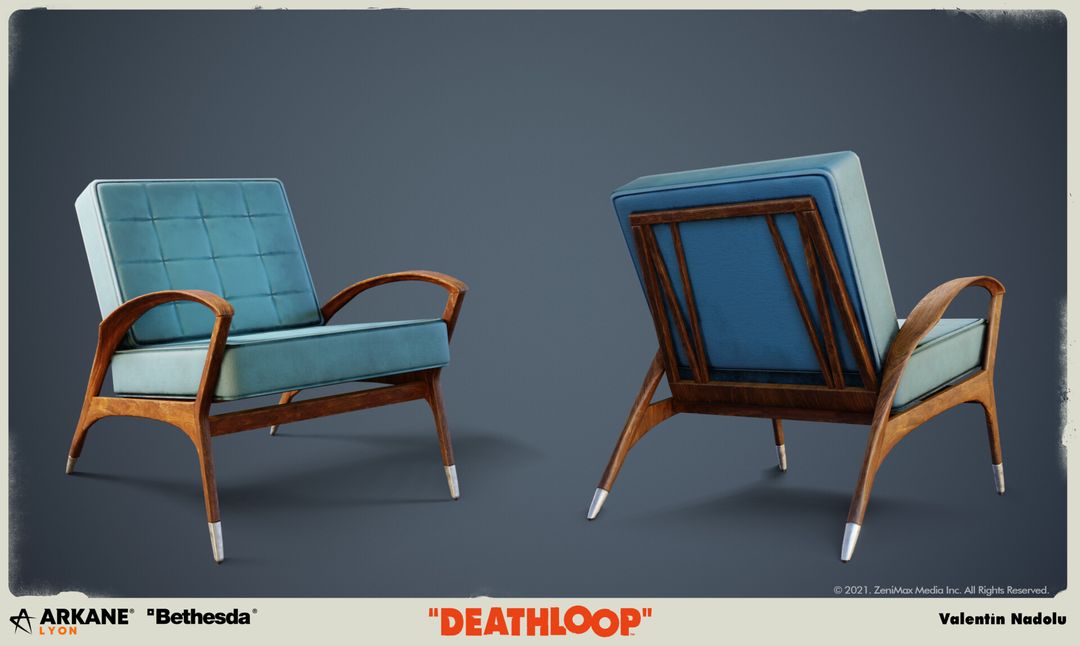Armchairs Selection: Deathloop Props