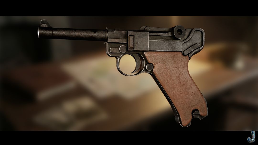 Luger P08 Pistol - Game-Ready Asset