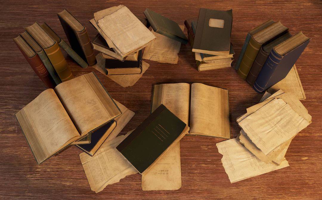 Old books and papers package