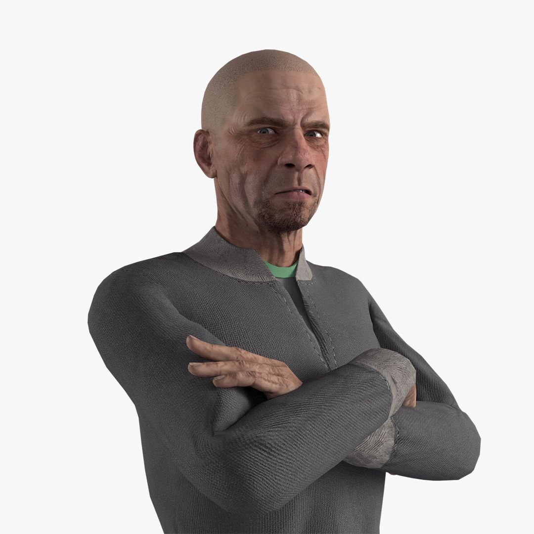 Uncle Bobby 3D Character Model