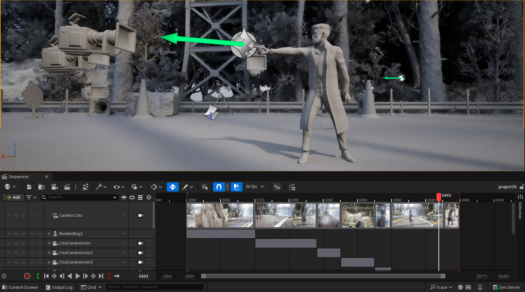 Cinematic Street Scene — UE5 Real-Time Animation