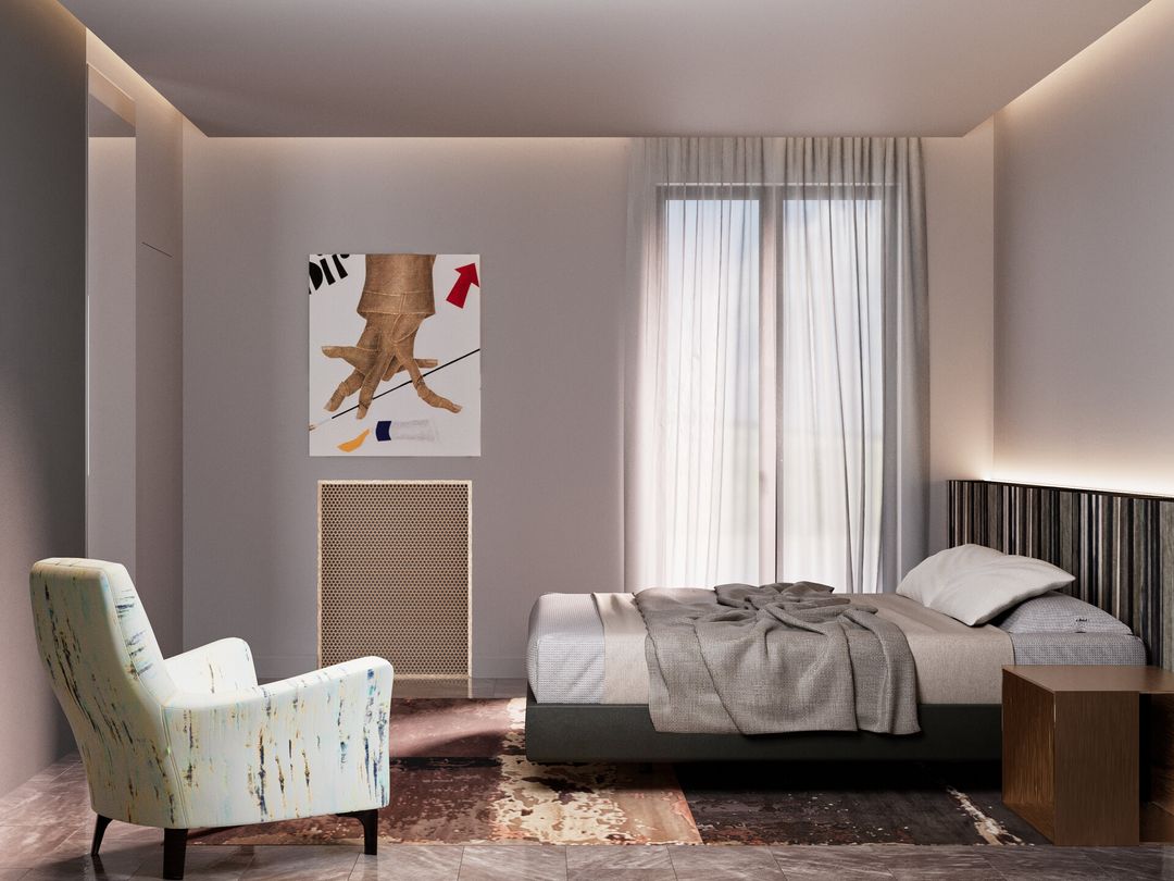 Luxury Master Bedroom – Interior CGI | B2B Remote Collaboration | Blender & Octane Render