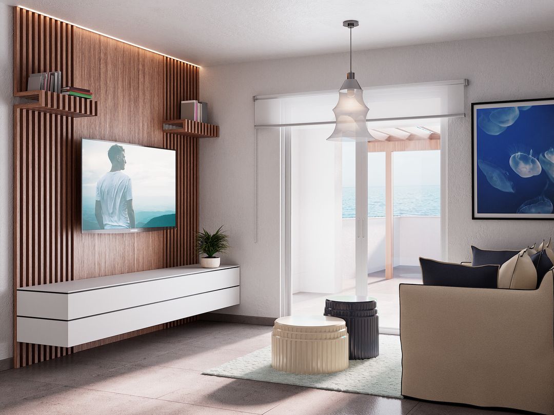 Living Room TV Area - Furniture Retail CGI | Blender & Octane Render
